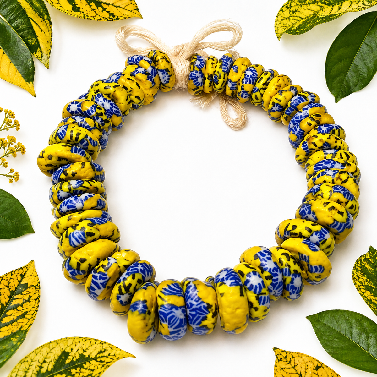 African Sun & Sapphire Artisan Wrist Beads