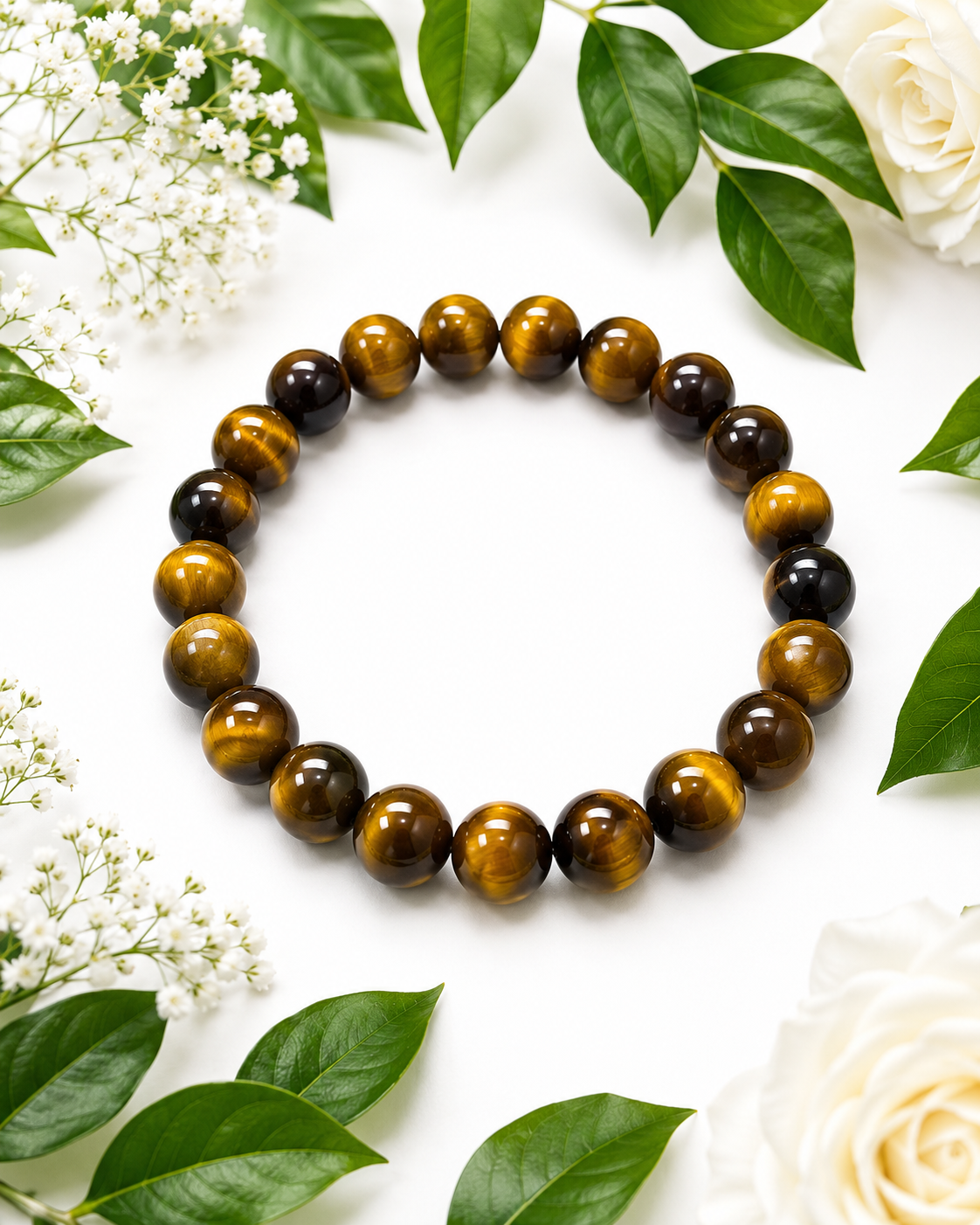 Earth & Color Duo – Tiger Eye & Multicolor Wrist Bead Set