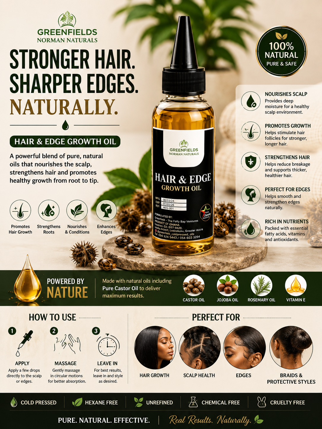 Greenfields natural hair growth oil