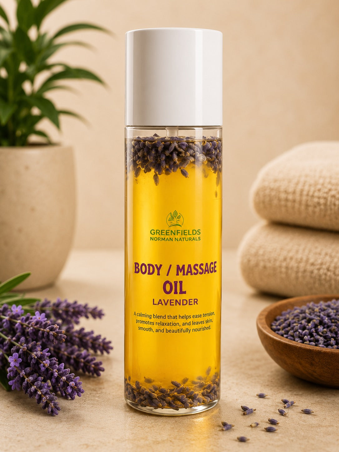 Greenfields lavender fragrance body massage oil