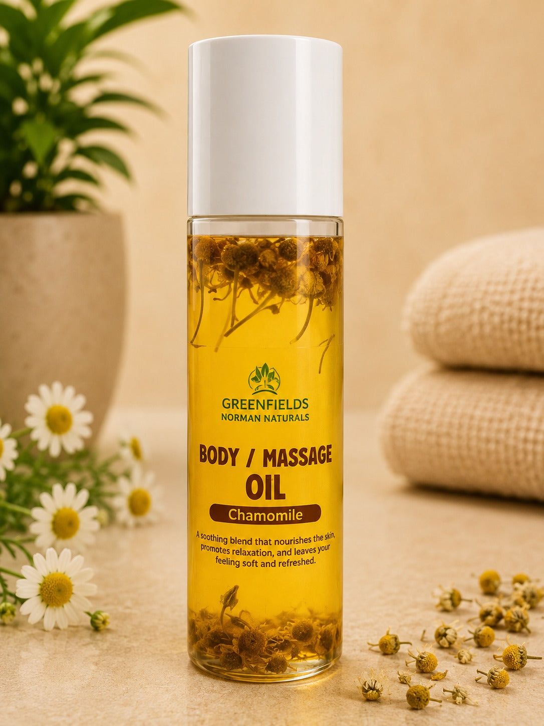 Chamomile fragrance body massage oil