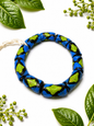 Afrovibe Blue & Lime Artisan Beaded Bracelet