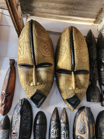 Golden wall mask