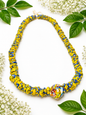 Royal Sun African Beaded Necklace – Yellow & Blue