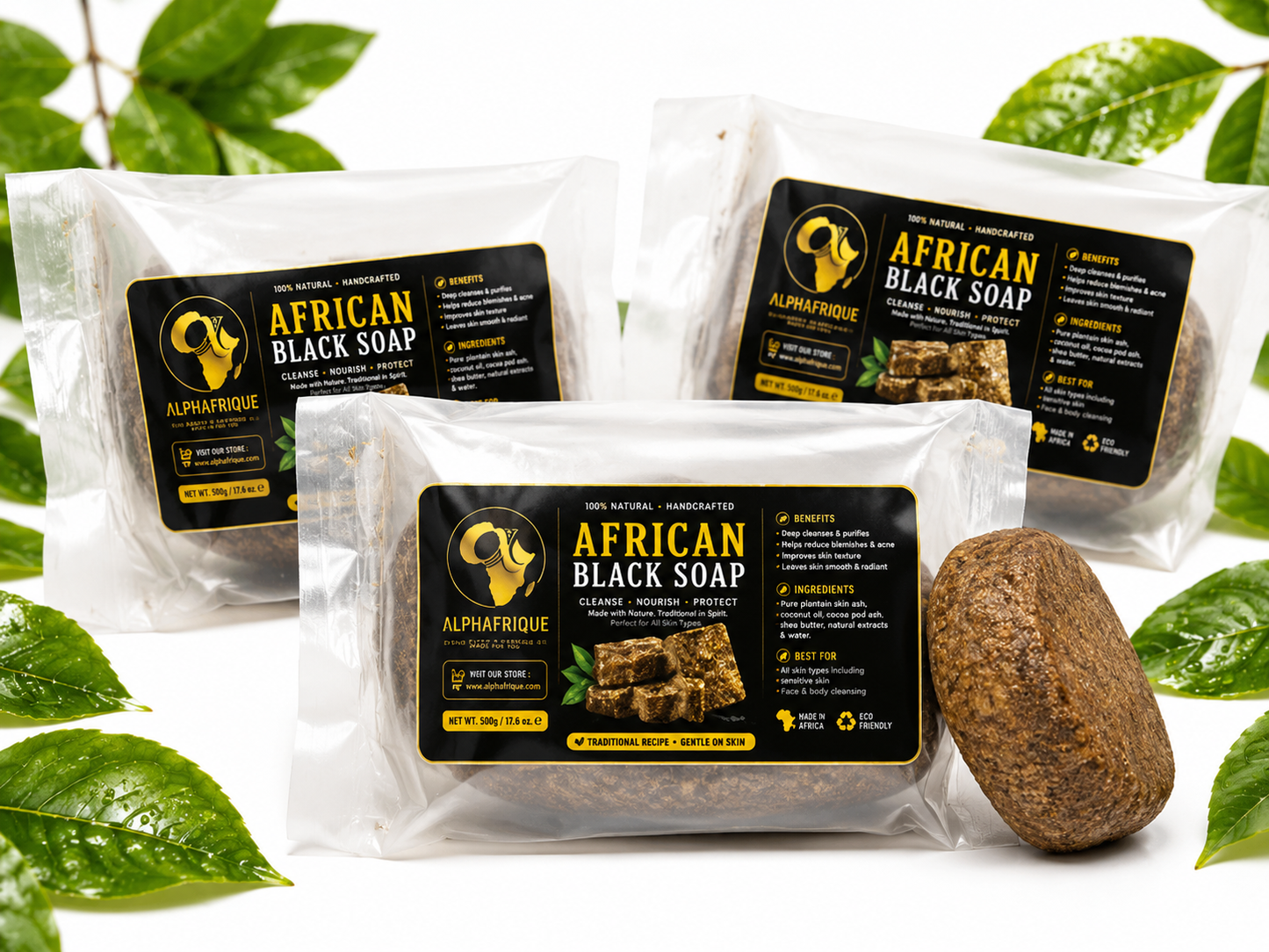Alphafrique African Black Soap 500g