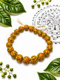 Golden Savannah African Artisan Wrist Beads – Yellow & Red