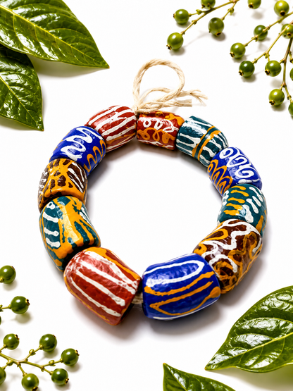 Heritage Canvas Statement Bead Bracelet