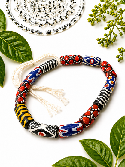 Tribal Heritage Painted Bead Bracelet