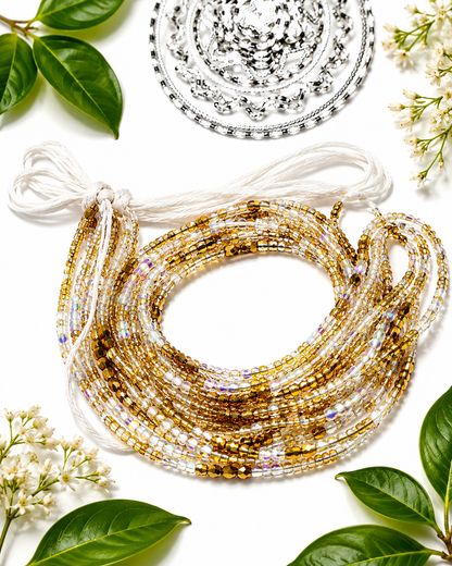 Golden Radiance Multi-Strand Waist Beads