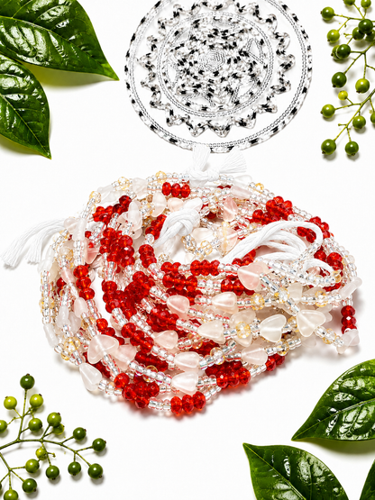 Blush & Ruby Romance Multi-Strand Waist Beads