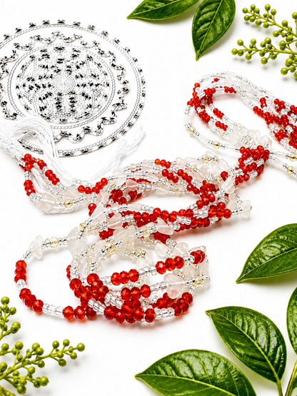 Blush & Ruby Romance Multi-Strand Waist Beads