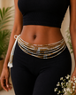 Golden Radiance Multi-Strand Waist Beads