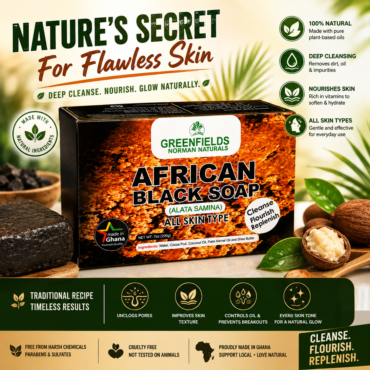 Greenfields African black soap