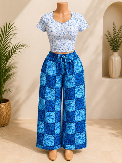 No. 7 African Print Palazzo pants