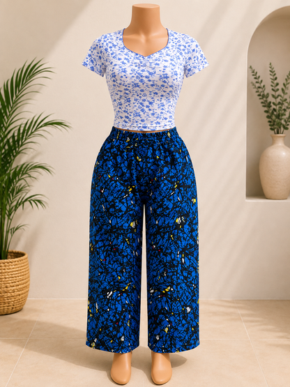 No. 8 African Print Palazzo pants