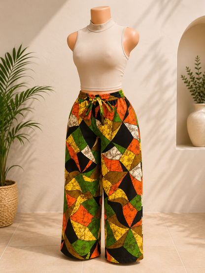 No. 3 African Print Palazzo Pants