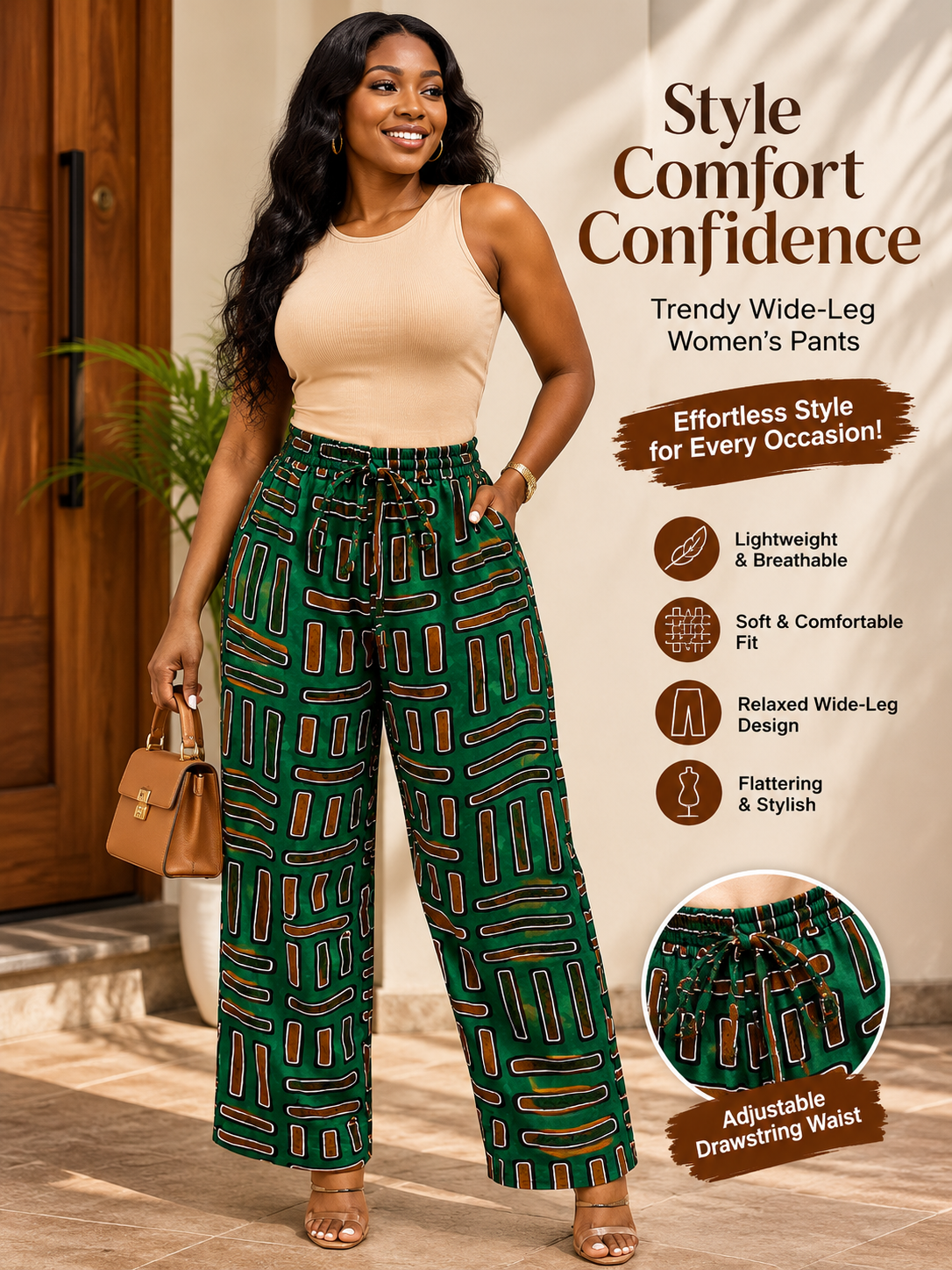 No. 6 African Print Palazzo pants