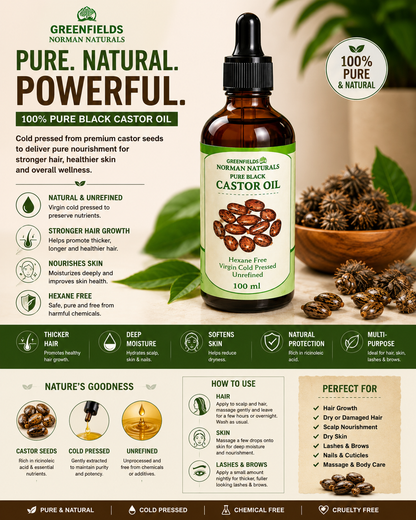 Greenfields cold pressed castor oil
