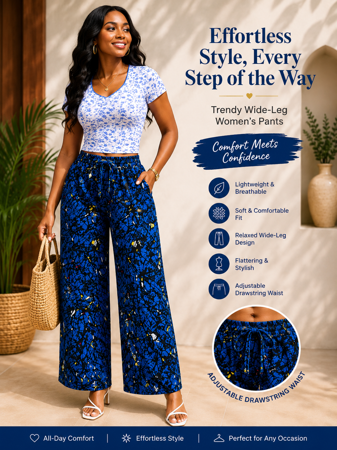 No. 8 African Print Palazzo pants