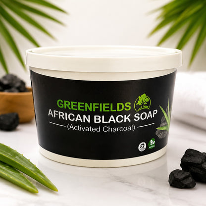 Greenfields African black soap - Activated Charcoal