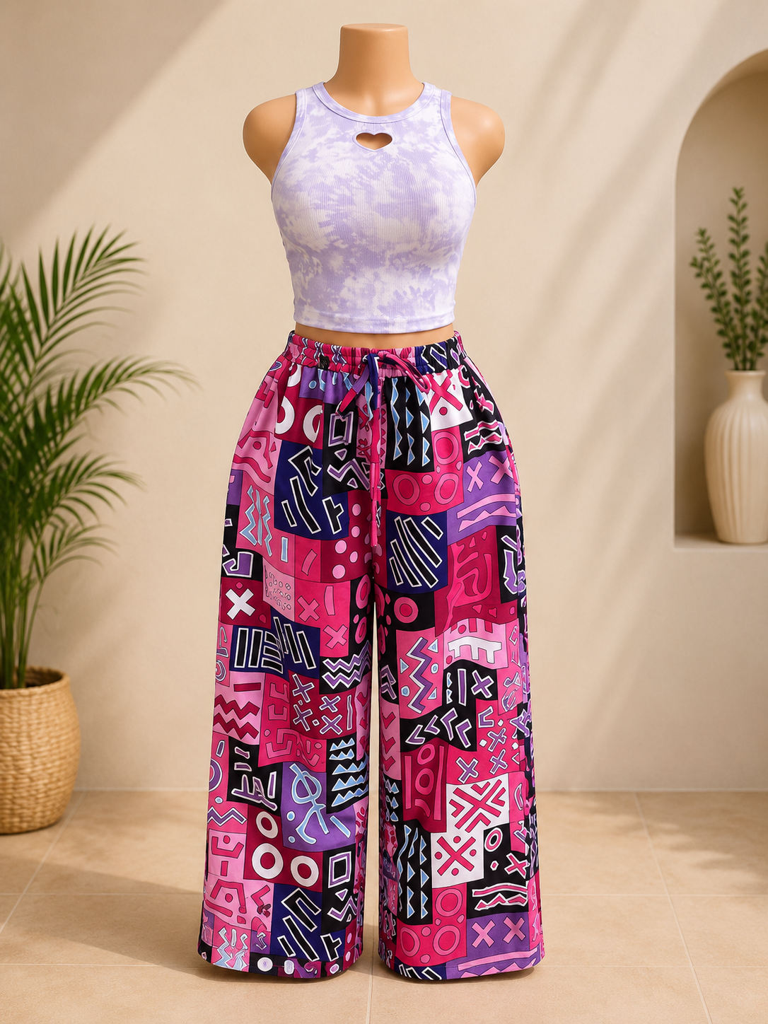 No. 4 African Print Palazzo Pants
