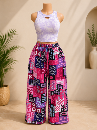No. 4 African Print Palazzo Pants