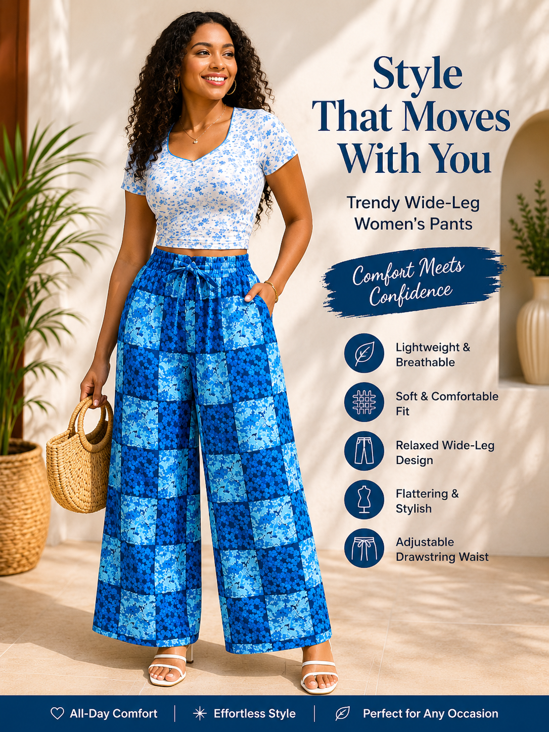 No. 7 African Print Palazzo pants